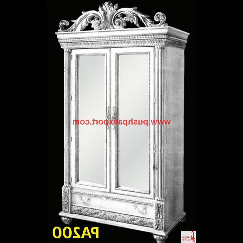 Well Known Silver Metal Wardrobes Within Silver Armoire Silver Furniture, White Metal Furniture, Bone Inlay  Furniture, Mop Inlay Furniture, Marble Furniture Exporters, Manufacturers  And Wholesalers – Pushpa Exports, Udaipur, Rajasthan, India (View 5 of 10)