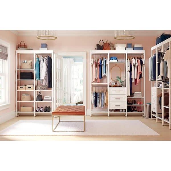 Well Liked Closetsliberty 68.5 In. W White Adjustable Tower Wood Closet System  With 3 Drawers And 11 Shelves Hs56700 Rw 06 – The Home Depot Regarding Wardrobes With 3 Shelving Towers (Photo 4 of 10)