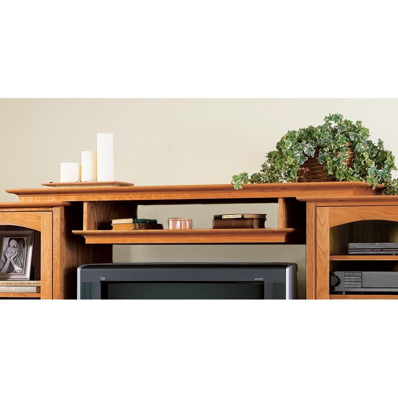 2018 Entertainment Units With Bridge Throughout Entertainment Center Bridge And Shelf Woodworking Plan From Wood Magazine (View 2 of 10)