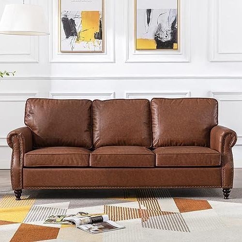 Featured Photo of 10 The Best Traditional 3-seater Faux Leather Sofas