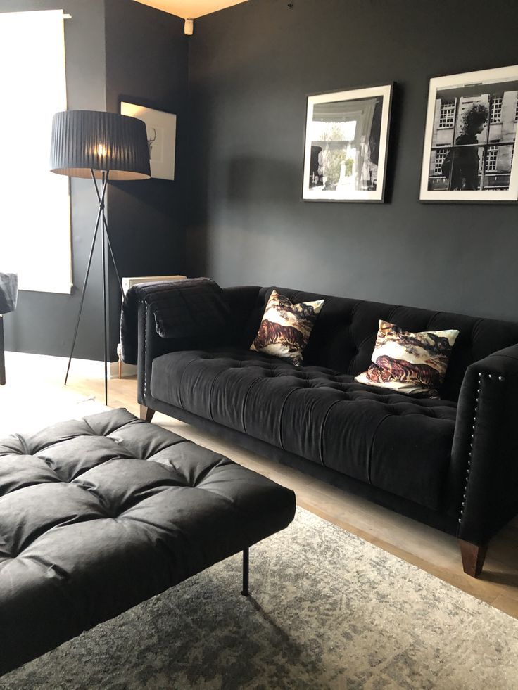 Black Sofa  Living Room Decor, Velvet Couch Living Room, Velvet Sofa Living Room (Photo 5 of 10)