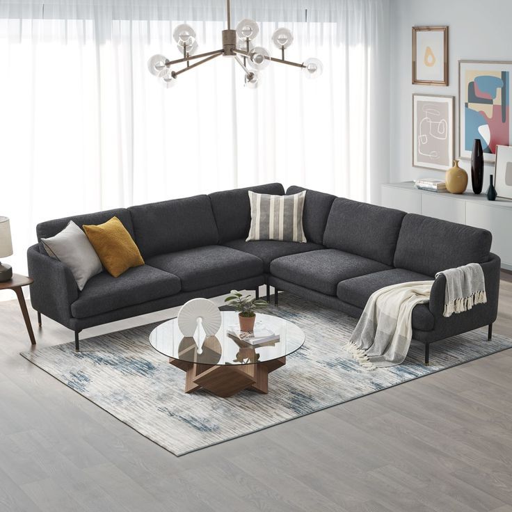 Dark Grey Sofa Living Room, Grey  Sofa Living Room, Living Room Color Schemes Throughout 2017 Dark Gray Sectional Sofas (View 2 of 10)