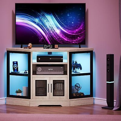 Featured Photo of 10 Collection of Tv Stands with Led Lights & Power Outlet