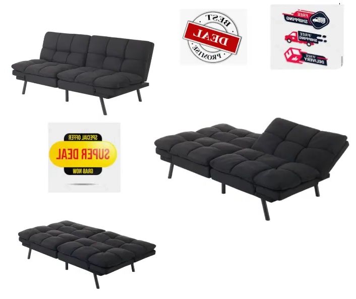 Ebay Pertaining To Black Faux Suede Memory Foam Sofas (View 2 of 10)