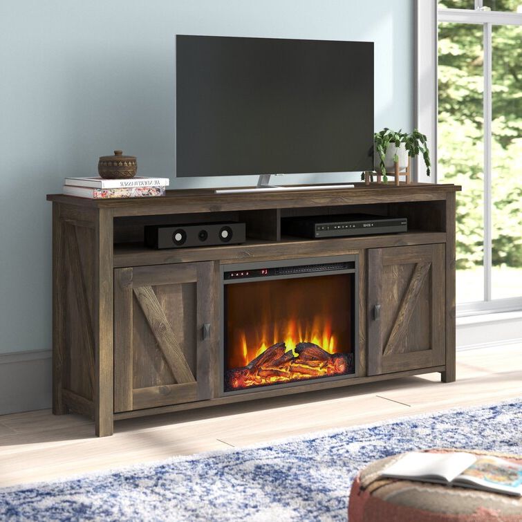 Electric Fireplace Tv Stands With Regard To Best And Newest Mistana™ Whittier  (View 7 of 10)