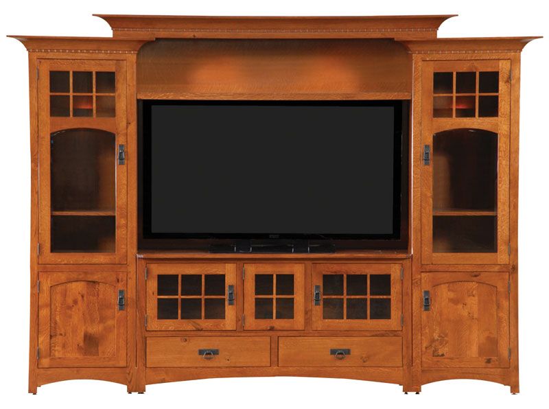Entertainment Units With Bridge Intended For Widely Used Winchester Bridge Wall Unit Entertainment Center – Ohio Hardwood Furniture (Photo 6 of 10)