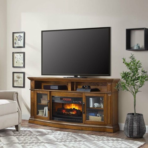 Famous Middleton 72in Warm Ash Electric Fireplace Entertainment Center (View 6 of 10)