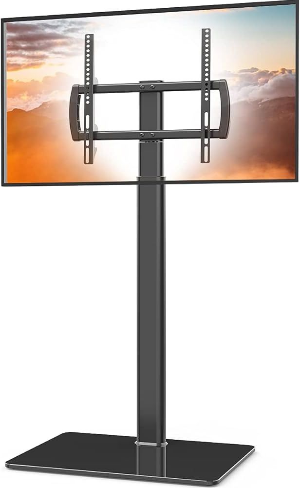Famous Universal Floor Tv Stands With Amazon: Universal Floor Tv Stand With Mount 80 Degree Swivel Height  Adjustable And Space Saving Design For Most 27 To 65 Inch Lcd, Led Oled  Tvs, Perfect For Corner & Bedroom Ht1002b : Electronics (Photo 8 of 10)
