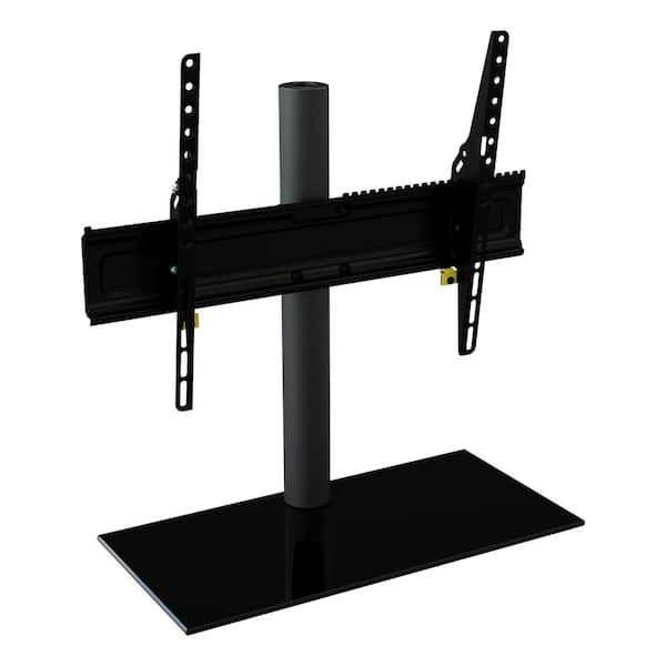 Fashionable Universal Tabletop Tv Stands Inside Avf Universal Table Top Tv Base Adjustable Tilt And Turn For Most Tvs 46  In. To 65 In., Black/black B602bb A – The Home Depot (Photo 3 of 10)