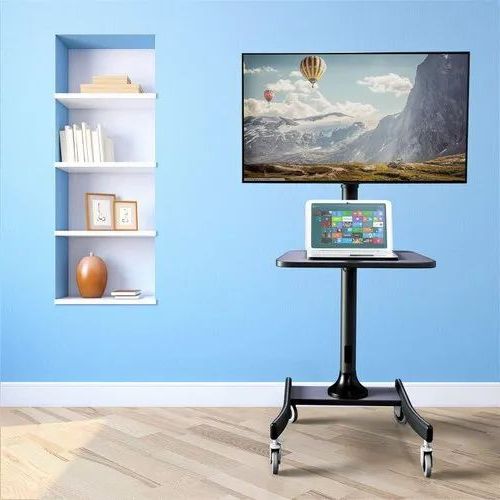 Fashionable Vct11 Mobile Tv Stand With Mount Rolling Tv Cart For 27 To 55 Inches Screens With Modern Rolling Tv Stands (View 10 of 10)
