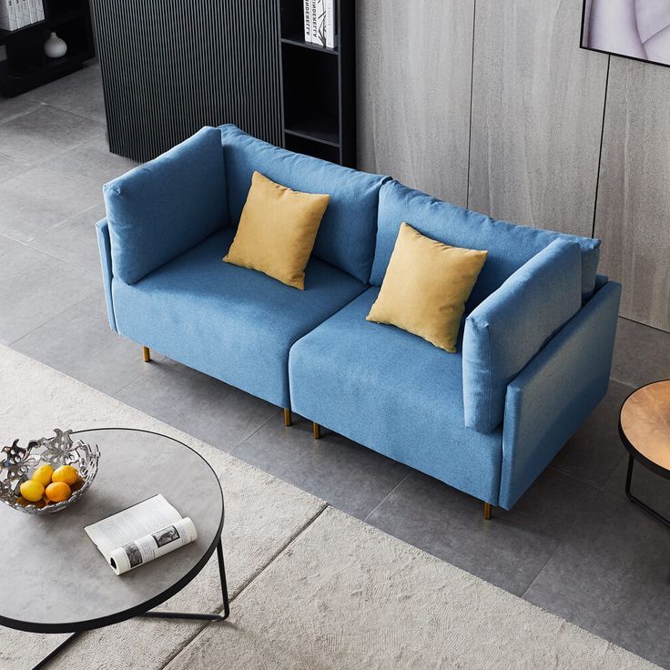 Favorite Modern Blue Linen Sofas Intended For La Spezia L277 Blue Sofa W247s (View 10 of 10)