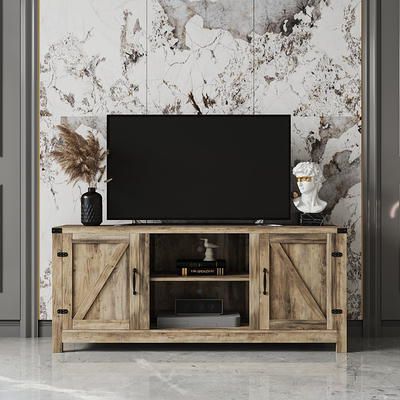 Favorite Modern Farmhouse Barn Tv Stands With Regard To Vebreda Modern Farmhouse Tv Stand Rustic Barn Two Door Tv Cabinet For Tvs  Up To 65", Gray Wash – Yahoo Shopping (View 8 of 10)