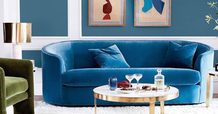 Favorite Sofas In Blue Inside The Best 11 Blue Velvet Sofas (Photo 4 of 10)