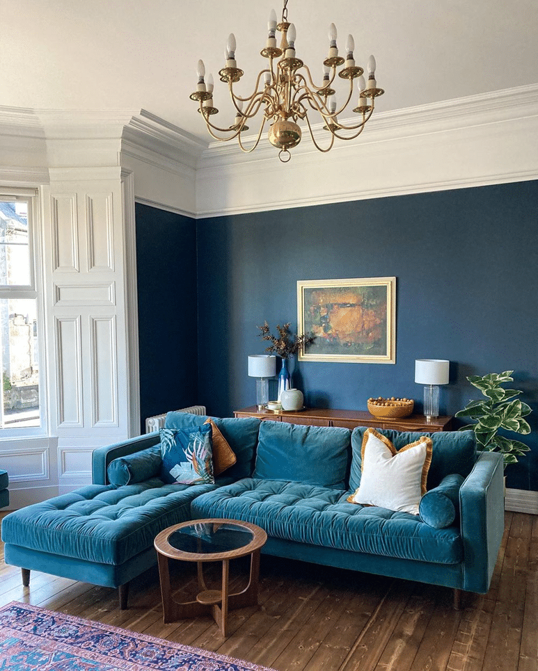 Favorite Sofas In Blue With 15 Perfect Blue Sofas For A Relaxing Living Room – A House In The Hills (Photo 6 of 10)