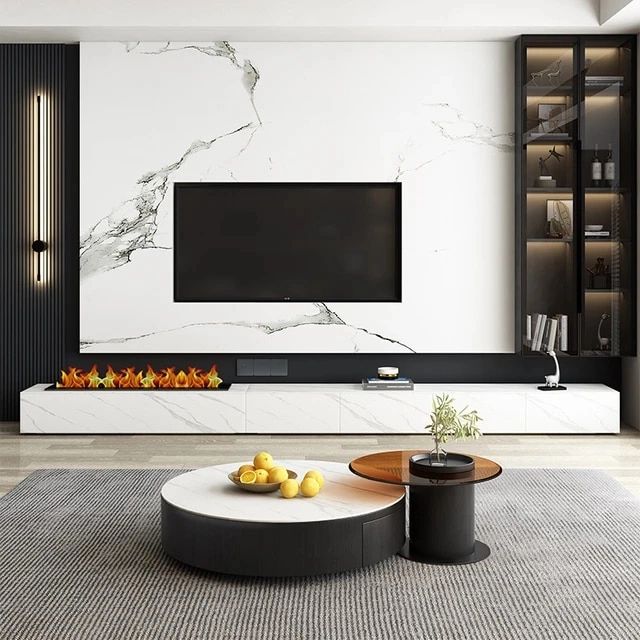 Fireplace Tv Stand Modern Entertainment Wood Monitor Consoles Table Storage Tv  Stands Universal Casa Arredo Theater Furniture – Aliexpress Inside Most Up To Date Modern Fireplace Tv Stands (Photo 4 of 10)