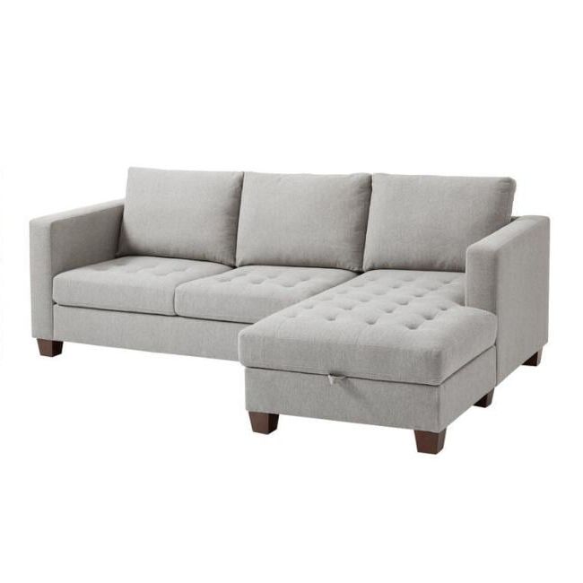 Gray Left Or Right Facing Trudeau Sectional Sofa With Storage (Photo 7 of 10)