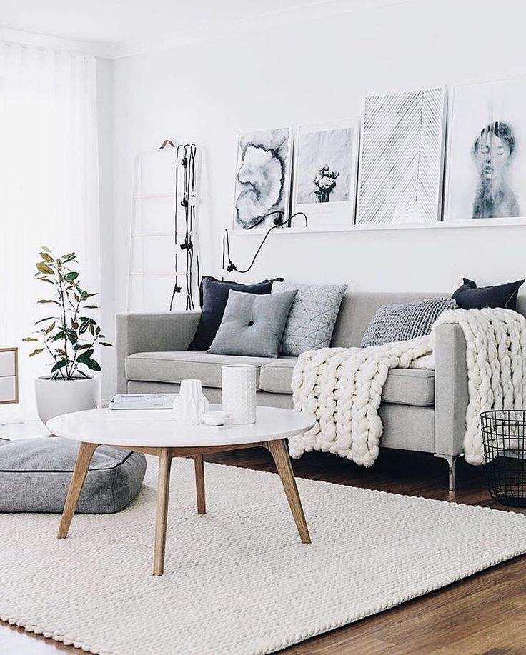 Grey Sofa Living Room, Living  Room Scandinavian, Living Room Grey Pertaining To Trendy Sofas In Light Grey (Photo 1 of 10)