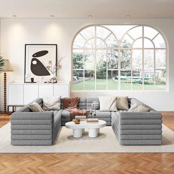 Homary Throughout Famous Modern U Shape Sectional Sofas In Gray (View 4 of 10)