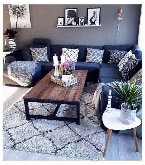 Most Recent 25+ Ideas Living Room Dark Blue Sofa Grey #dark #blue #living #room # Furniture #sofas #dar… (Photo 1 of 10)