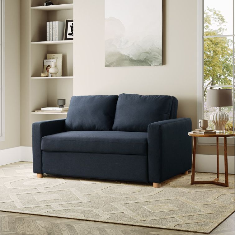 Navy Sleeper Sofa Couches In Current Serta Trinity Full Size Convertible Sleeper Sofa & Reviews (Photo 7 of 10)