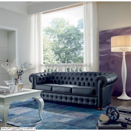 Newest Sofas In Blue Inside 3 Seater Classic Sofa – Customizable – Italian Classic Furniture (Photo 10 of 10)