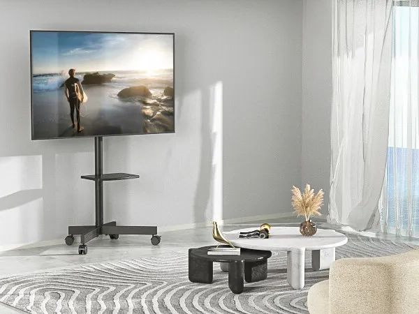 Newest Universal Modern Rolling Tv Stand For 23 To 55 Inch Tvs With Sturdy Wheels (Photo 1 of 10)