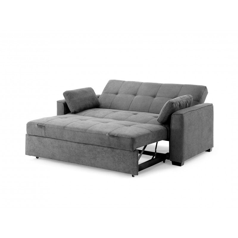 Night And Day Nantucket Queen Sized Loveseat Sleeper Dark Gray Pertaining To Most Current Convertible Gray Loveseat Sleepers (View 7 of 10)
