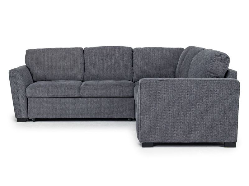Pasadena Full Tux Sleeper Sectional In Brimfield Denim, Right Facing With Well Liked Left Or Right Facing Sleeper Sectionals (Photo 10 of 10)