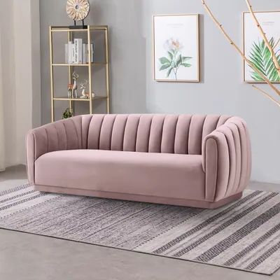Pink Sofa  Living Room, Elegant Sofa, Luxury Sofa Intended For Modern 3 Seater Sofas (View 7 of 10)