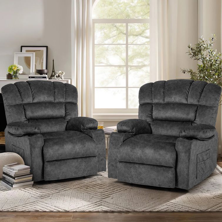 Featured Photo of 10 Inspirations Modern Velvet Upholstered Recliner Chairs