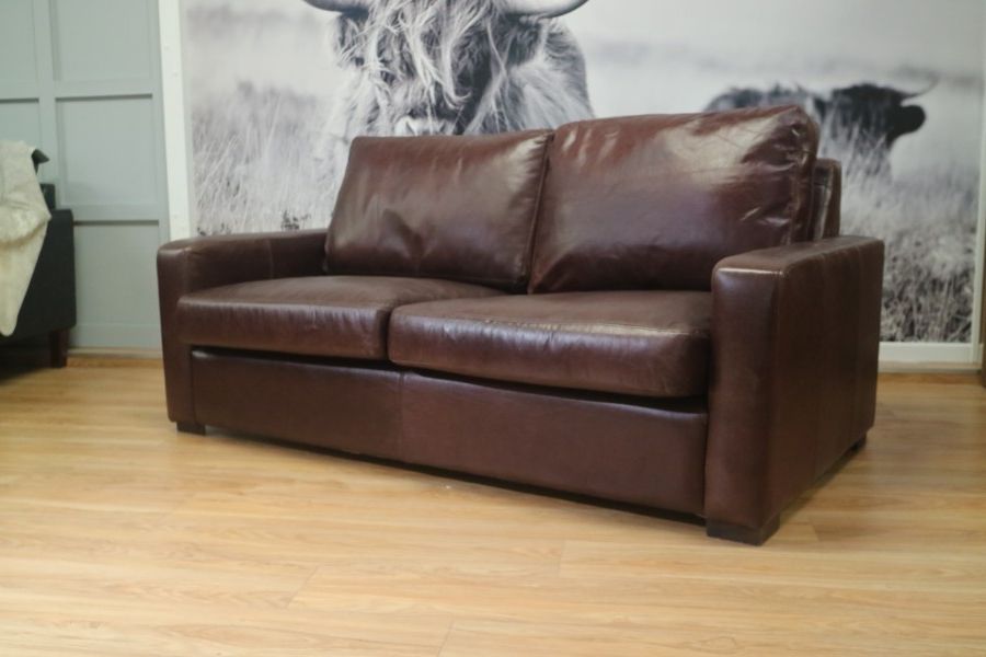 Sofas In Chocolate Brown With Regard To Well Known The English Sofa Company – Sandler Leather Sofa – 3 Seater – Dark Brown –  50570/ (View 9 of 10)