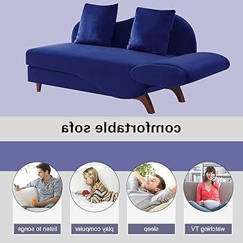 Trendy Modern Velvet Sofa Recliners With Storage Throughout Amazon: Phoyal Storage Recliner, Sofa Lounger Multifunctional Reclining  Chair Soft Velvet Upholstered Chaise Lounge Storage Recliner, Modern Velvet  Upholstered Sofa Recliner For Living Room Bedroom (blue) : Everything Else (View 8 of 10)