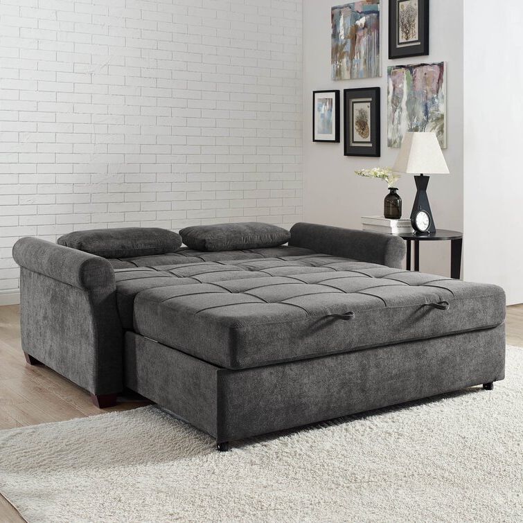 Tufted Convertible Sleeper Sofas Intended For Most Up To Date Serta Sabrina 72.6'' Queen Rolled Arm Tufted Back Convertible Sleeper Sofa  With Cushions & Reviews (Photo 7 of 10)
