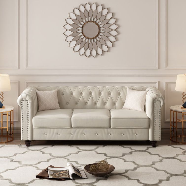 Wayfair For Newest Elegant Beige Velvet Sofas (View 8 of 10)