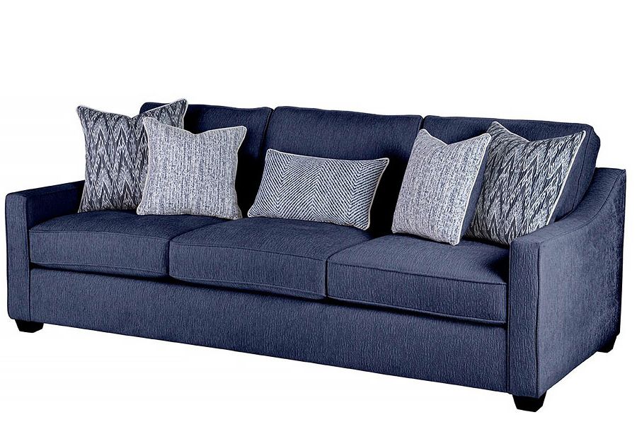 Well Known Behold Home Dakota Navy Queen Size Sleeper Sofa With Navy Sleeper Sofa Couches (Photo 1 of 10)