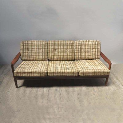 Well Known Mid Century 3 Seater Sofa In Teak For Sale At Pamono Regarding Mid Century 3 Seat Couches (View 3 of 10)