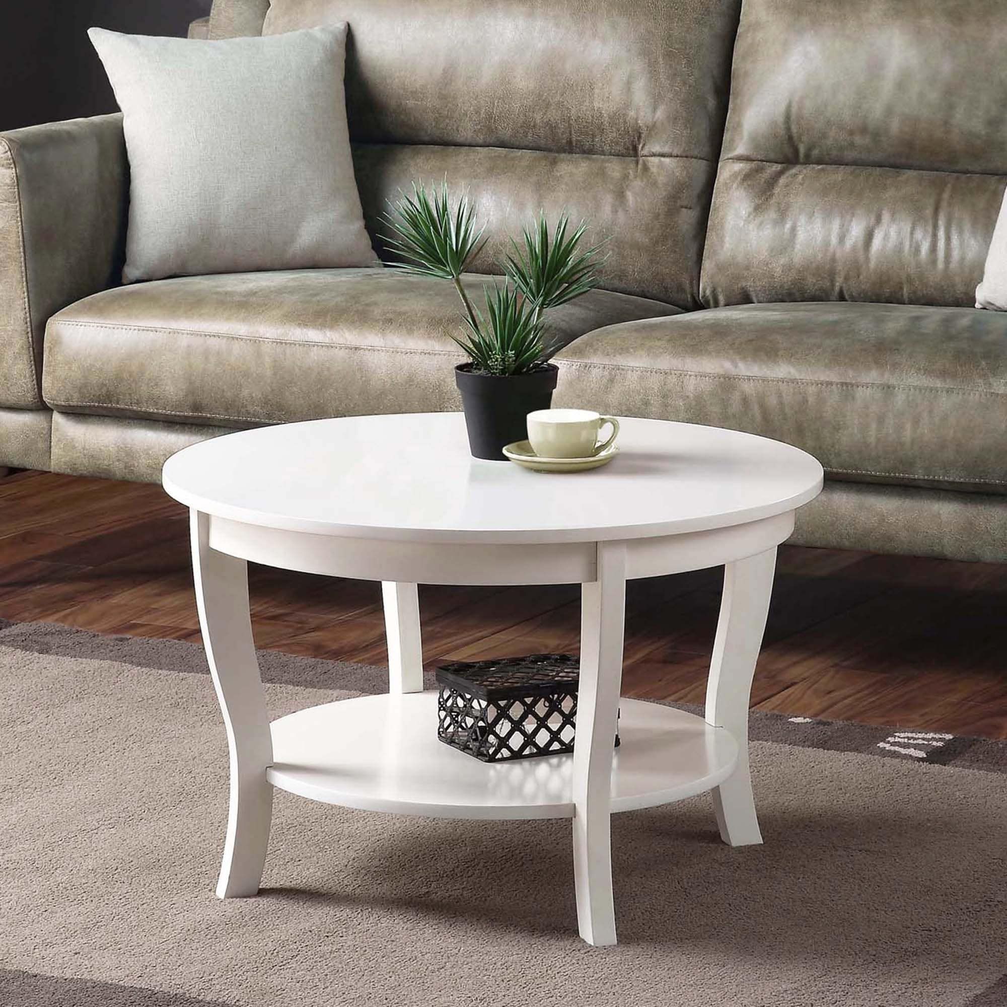 2019 Convenience Concepts American Heritage Round Coffee Table With Shelf – On  Sale – Bed Bath & Beyond – 28860374 In American Heritage Round Coffee Tables (View 10 of 10)