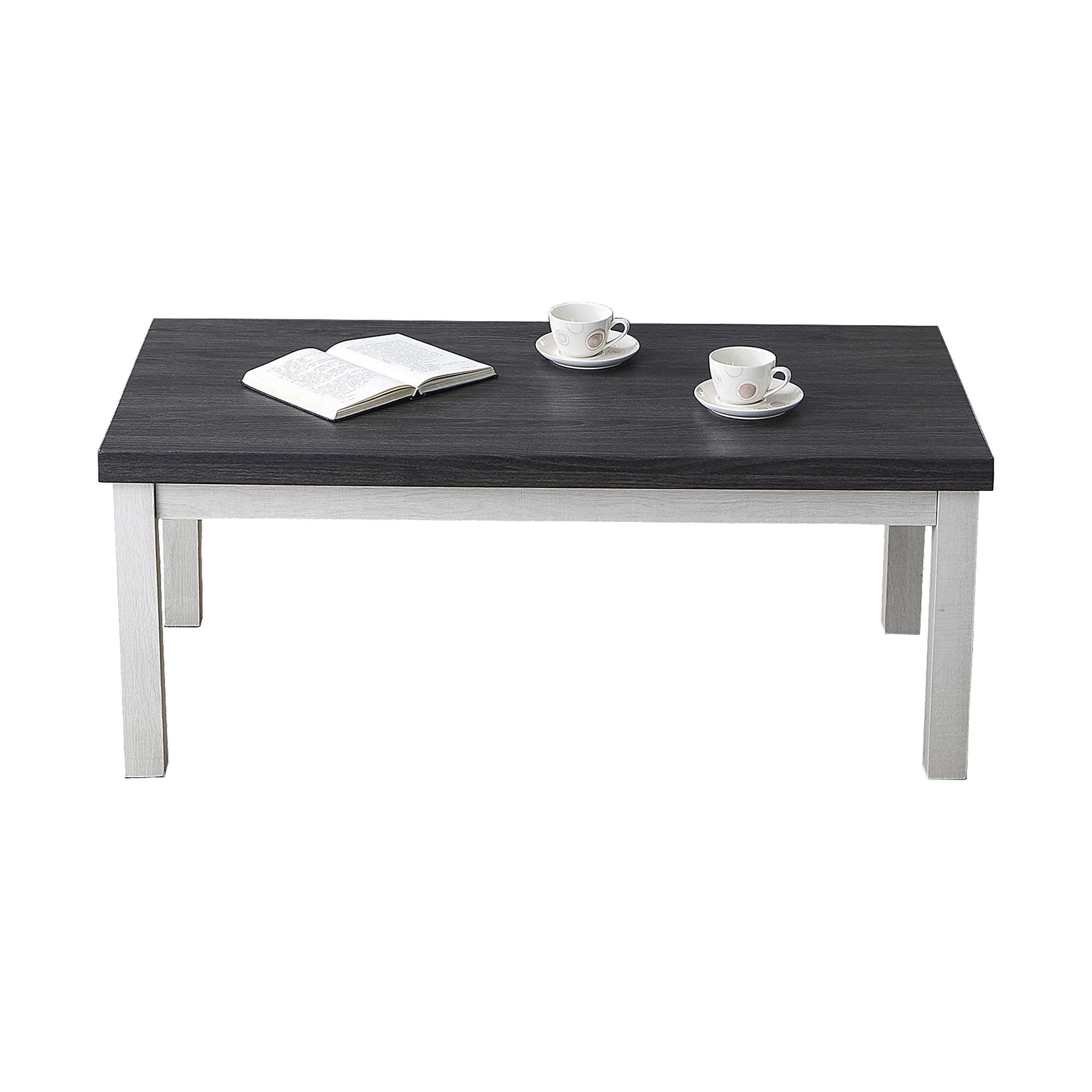 2019 Pemberly Row Replicated Wood Coffee Tables Pertaining To Amazon: Roundhill Furniture Ronan Two Tone Wood Rectangle Coffee Table,  Gray : Home & Kitchen (View 7 of 10)