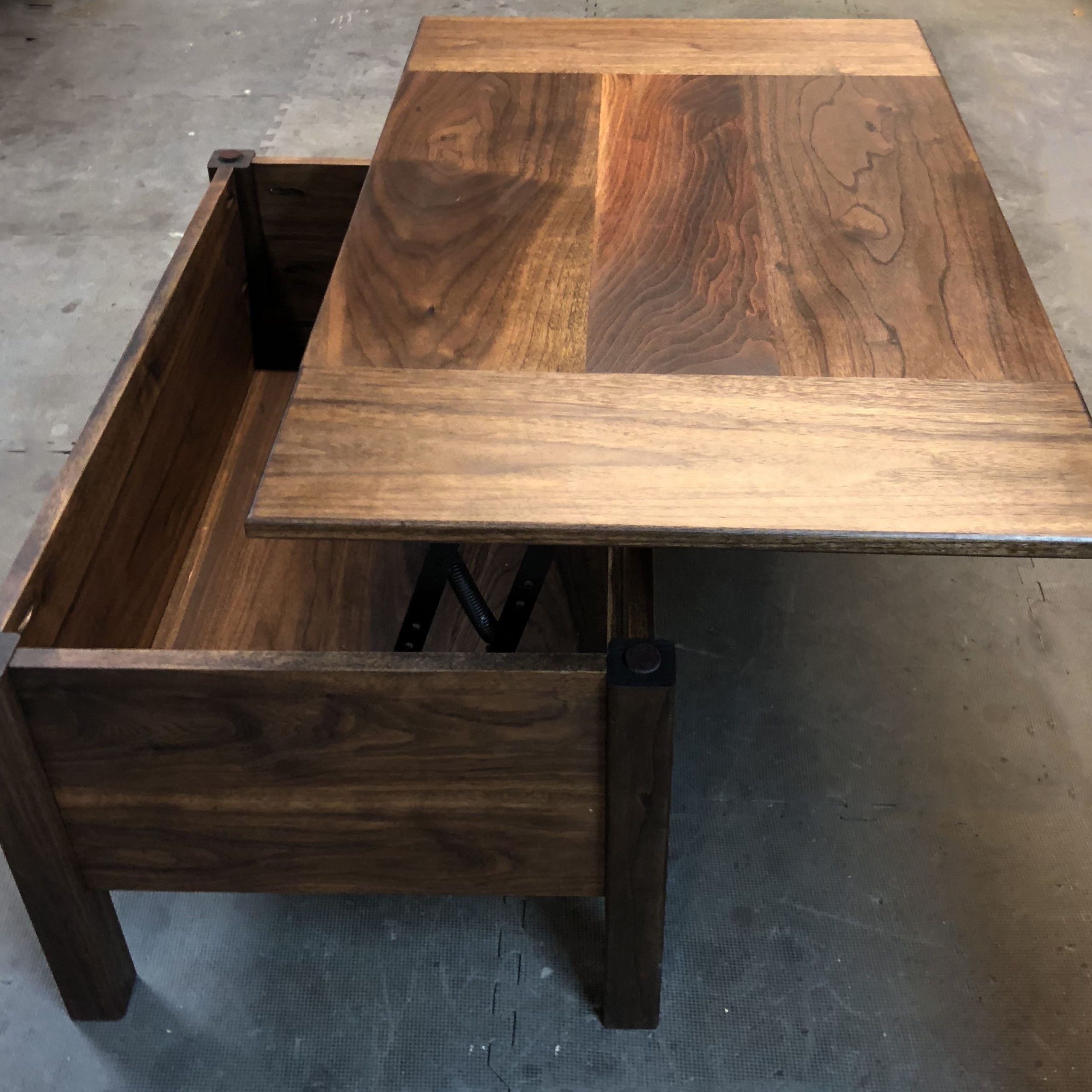 Buy Hand Made Lift Top Combination Storage Coffee Table And Desk Made From  Solid Hardwood Or Pine, Made To Order From Mr² Woodworking (View 7 of 10)