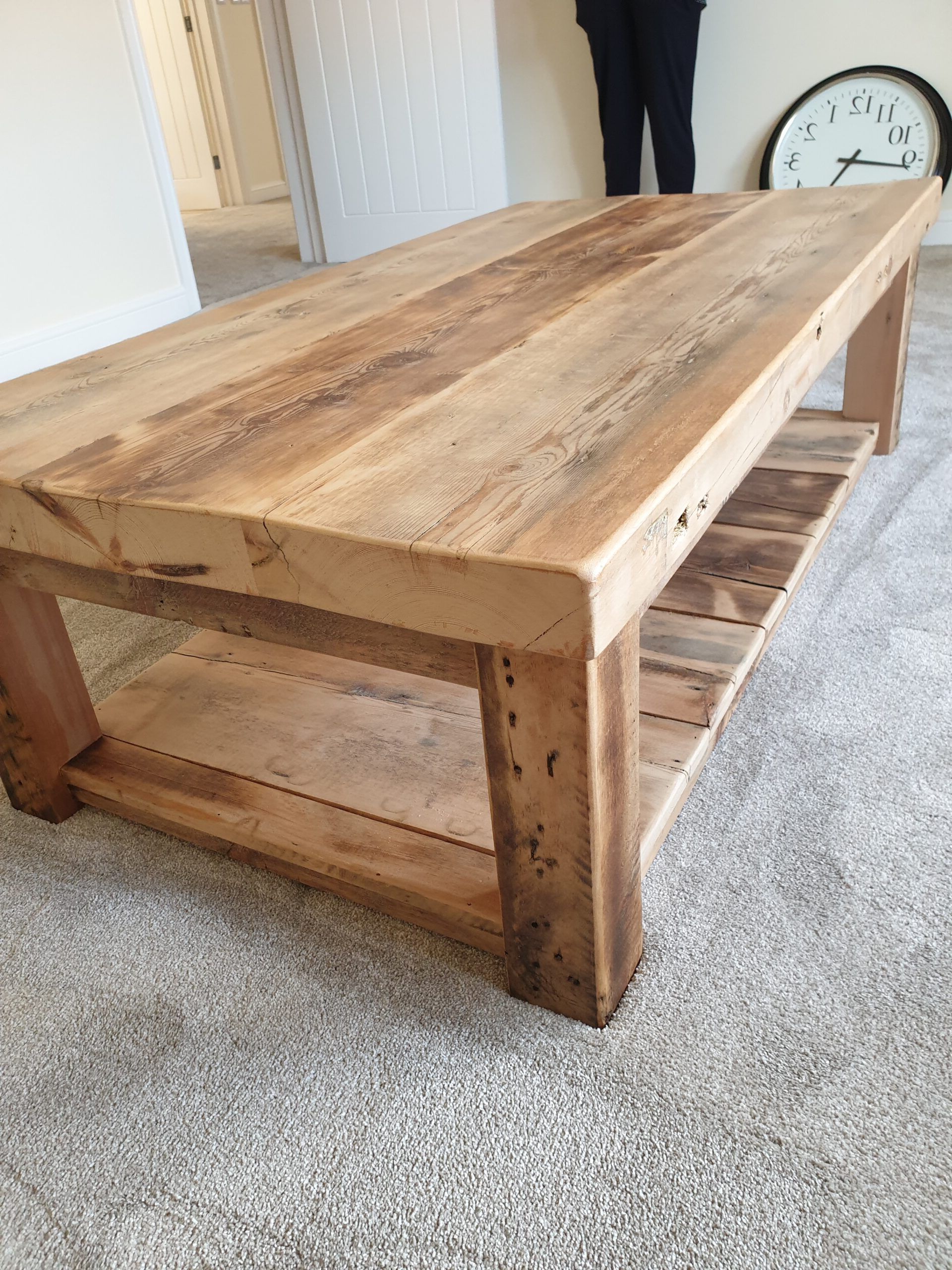 Buy Rustic Wood Coffee Table Made From Reclaimed Timber With Fashionable Rustic Wood Coffee Tables (Photo 3 of 10)