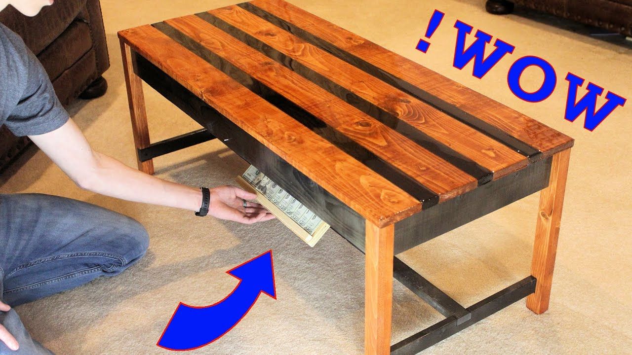 Coffee Tables With Hidden Compartments For Well Known Diy Coffee Table With A Secret – Youtube (Photo 5 of 10)