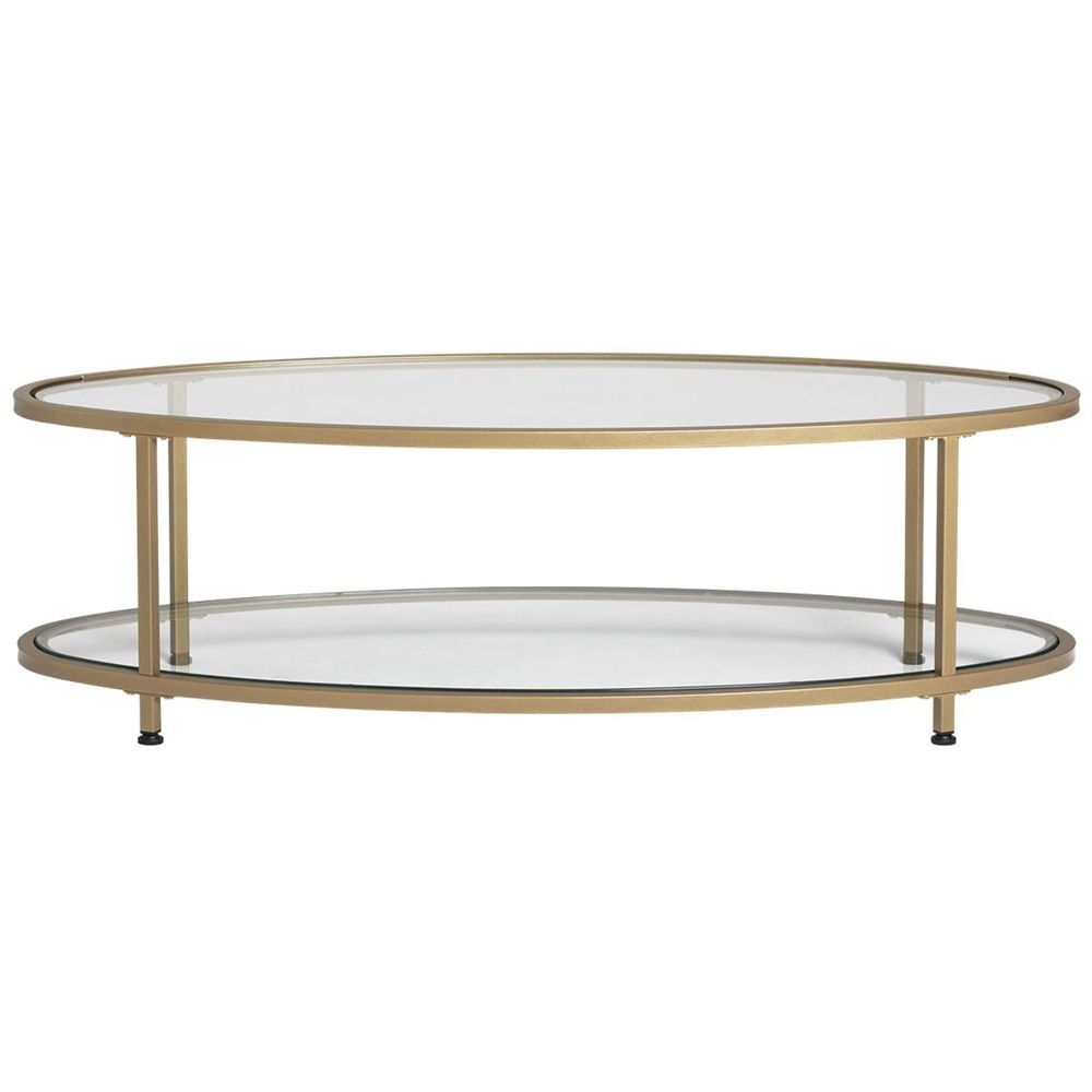 Famous Best Buy: Studio Designs Camber Oval Modern Tempered Glass Coffee Table  Clear 71038 For Oval Glass Coffee Tables (Photo 9 of 10)