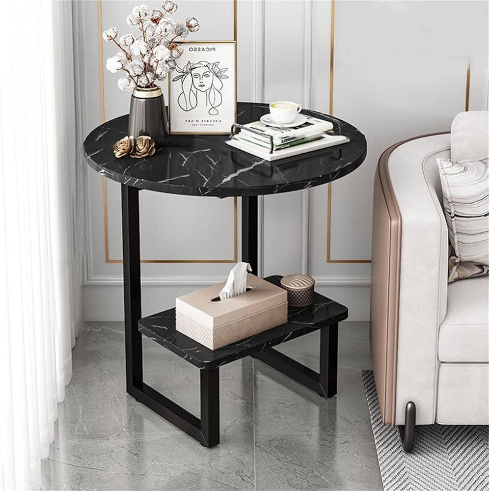 Famous Coffee Tables For Balconies With Regard To Oopnn Small Coffee Table Side Table, Fashionable Scandinavian Night Table,  Balconies Small Coffee Table Sofa Bedside Table, Simple Small Apartment  Sofa Corner Table,black,60×60×56cm : Buy Online At Best Price In Ksa – (Photo 4 of 10)