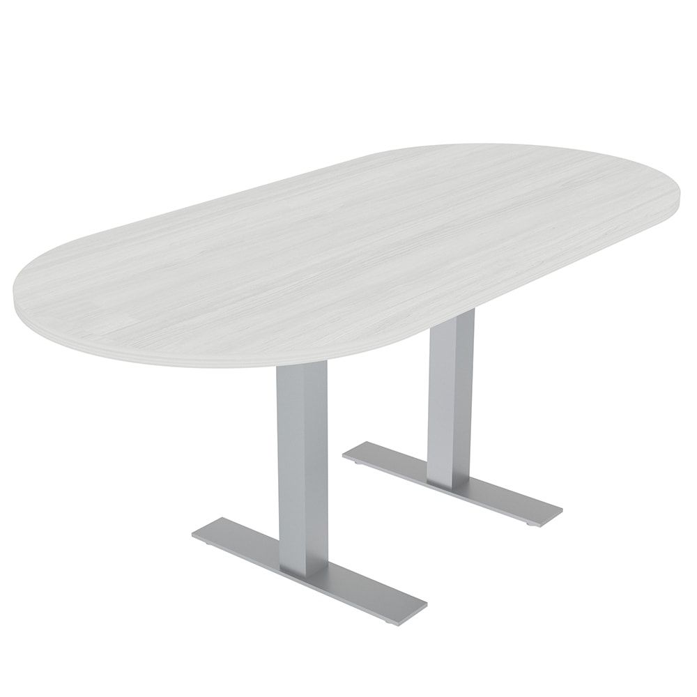 Famous White T Base Seminar Coffee Tables With Regard To 6 Person Racetrack Conference Table Metal T Bases Power And Data Unit – On  Sale – Bed Bath & Beyond – 35570105 (Photo 1 of 10)
