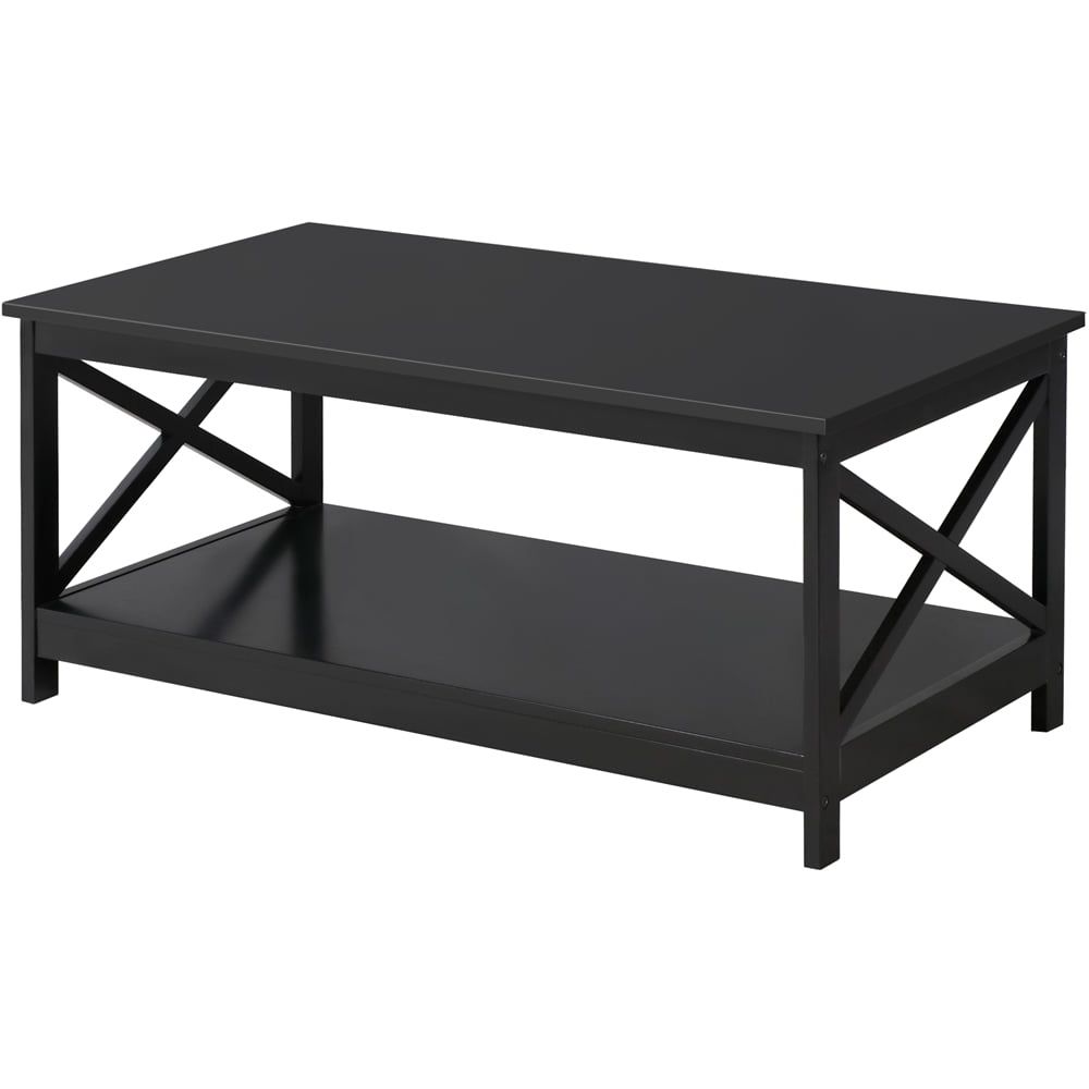 Favorite Modern Wooden X Design Rectangle Coffee Table With Storage Shelf, Multiple  Colors – Walmart Intended For Modern Wooden X Design Coffee Tables (View 4 of 10)