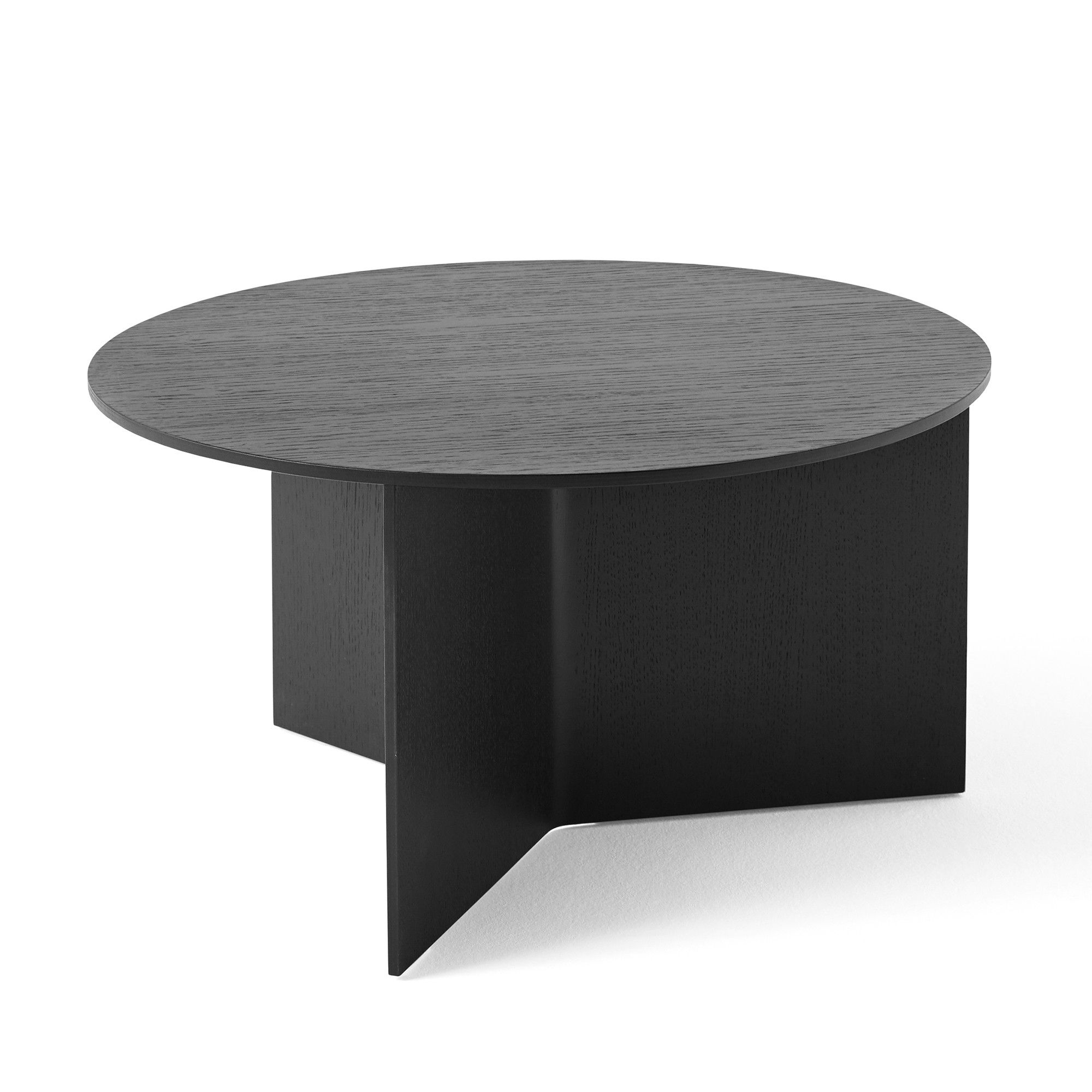 Full Black Round Coffee Tables For Trendy Slit Round Table Xl – Black Oak – Hay (Photo 4 of 10)