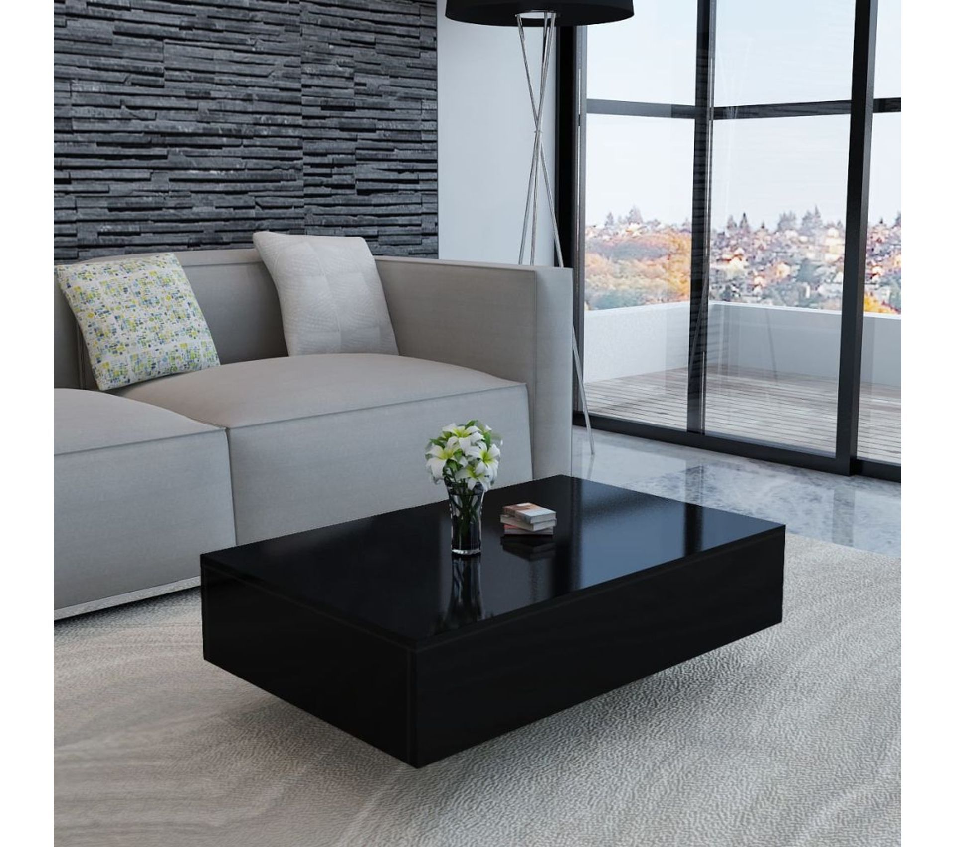 High Gloss Black Coffee Tables Intended For Best And Newest Table Basse Haute Brillance Noir – Table Basse But (View 9 of 10)