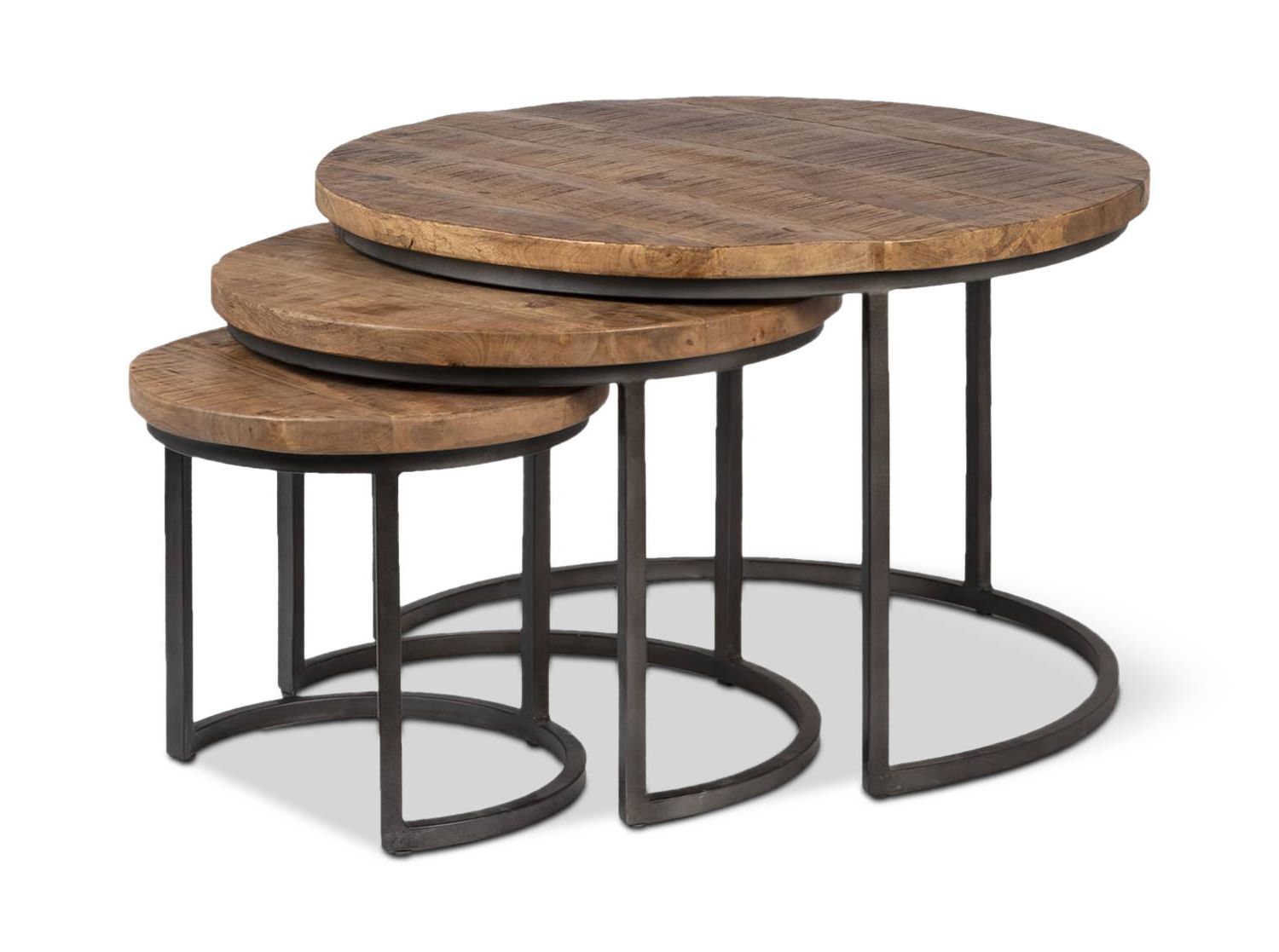 Hom Furniture Regarding Most Current Coffee Tables Of 3 Nesting Tables (View 4 of 10)