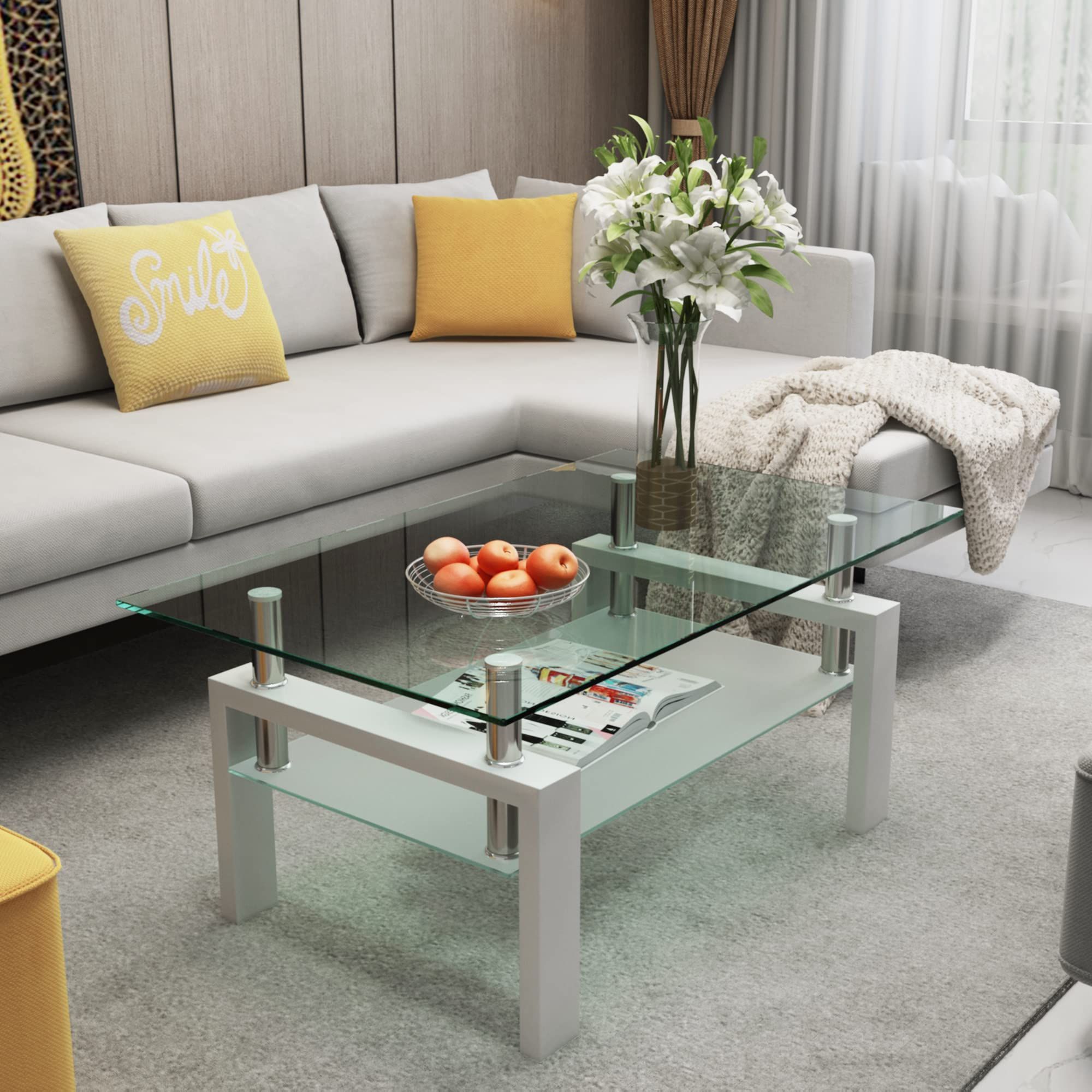 Featured Photo of 10 Inspirations Clear Rectangle Center Coffee Tables
