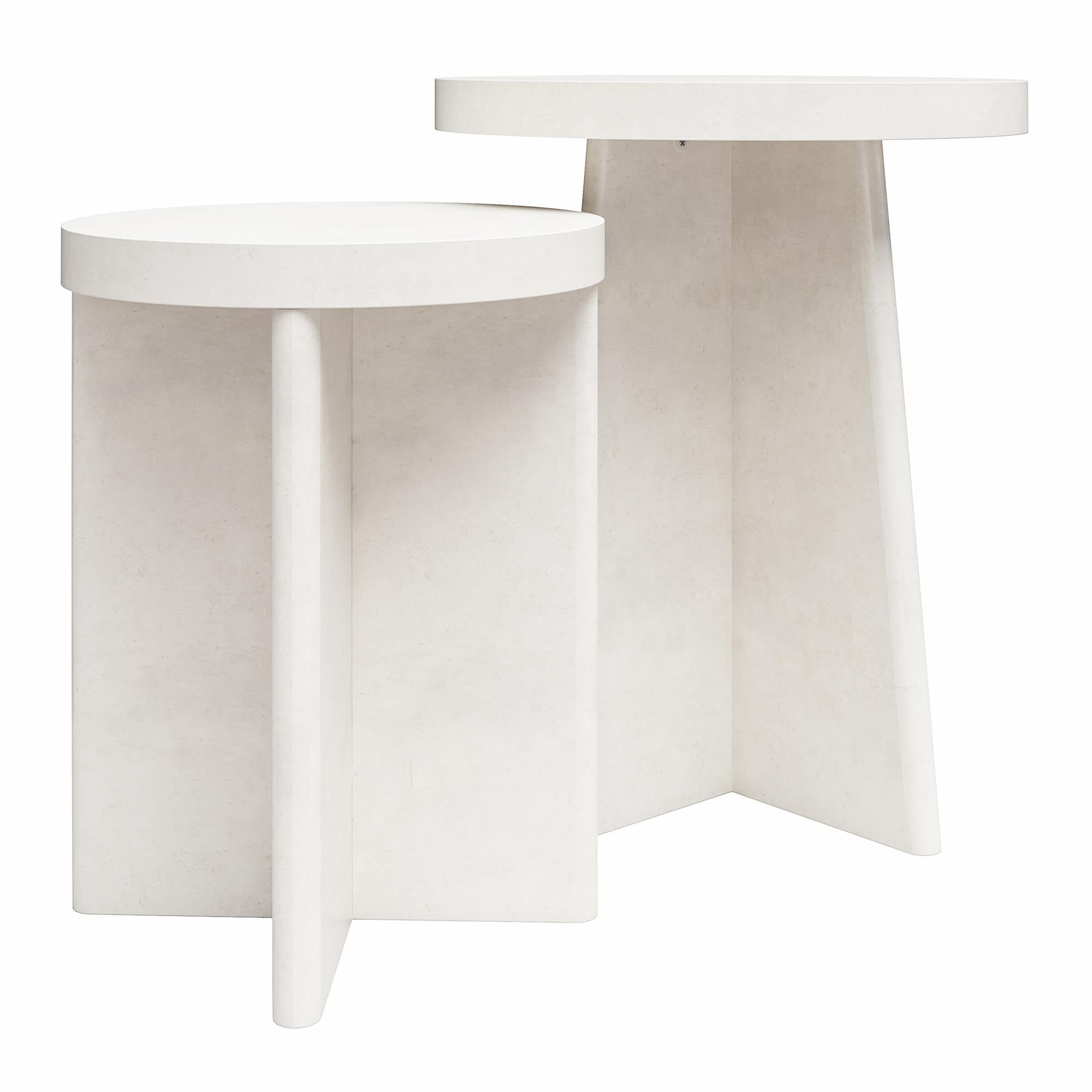Latest Liam Round Plaster Coffee Tables In Queer Eye Liam Round End Tables, Set Of 2, Plaster – Walmart (View 5 of 10)